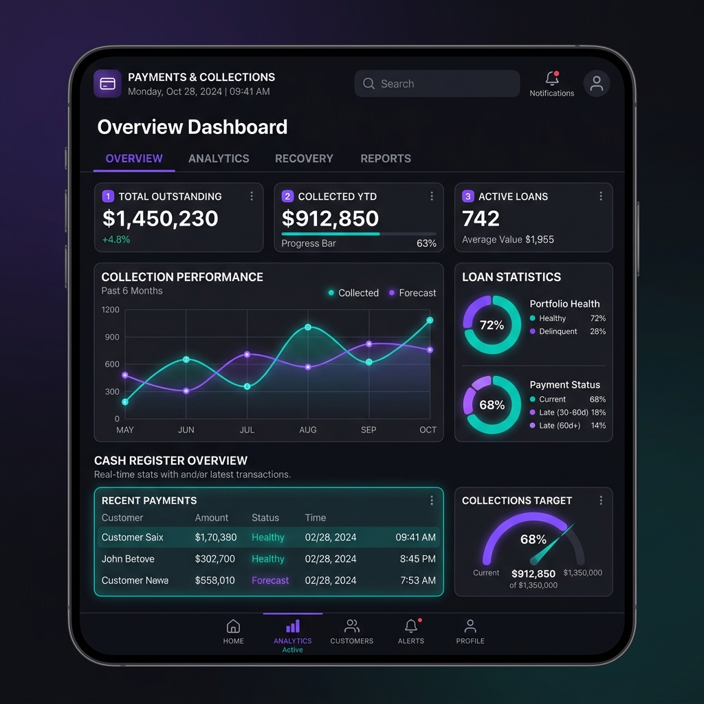 Dacan App Dashboard Mockup